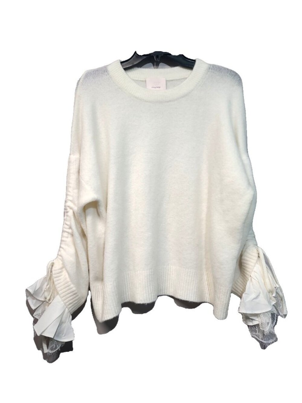 Cinq A Sept Atlas Pullover Sweater Size M Ivory Excellent Condition
